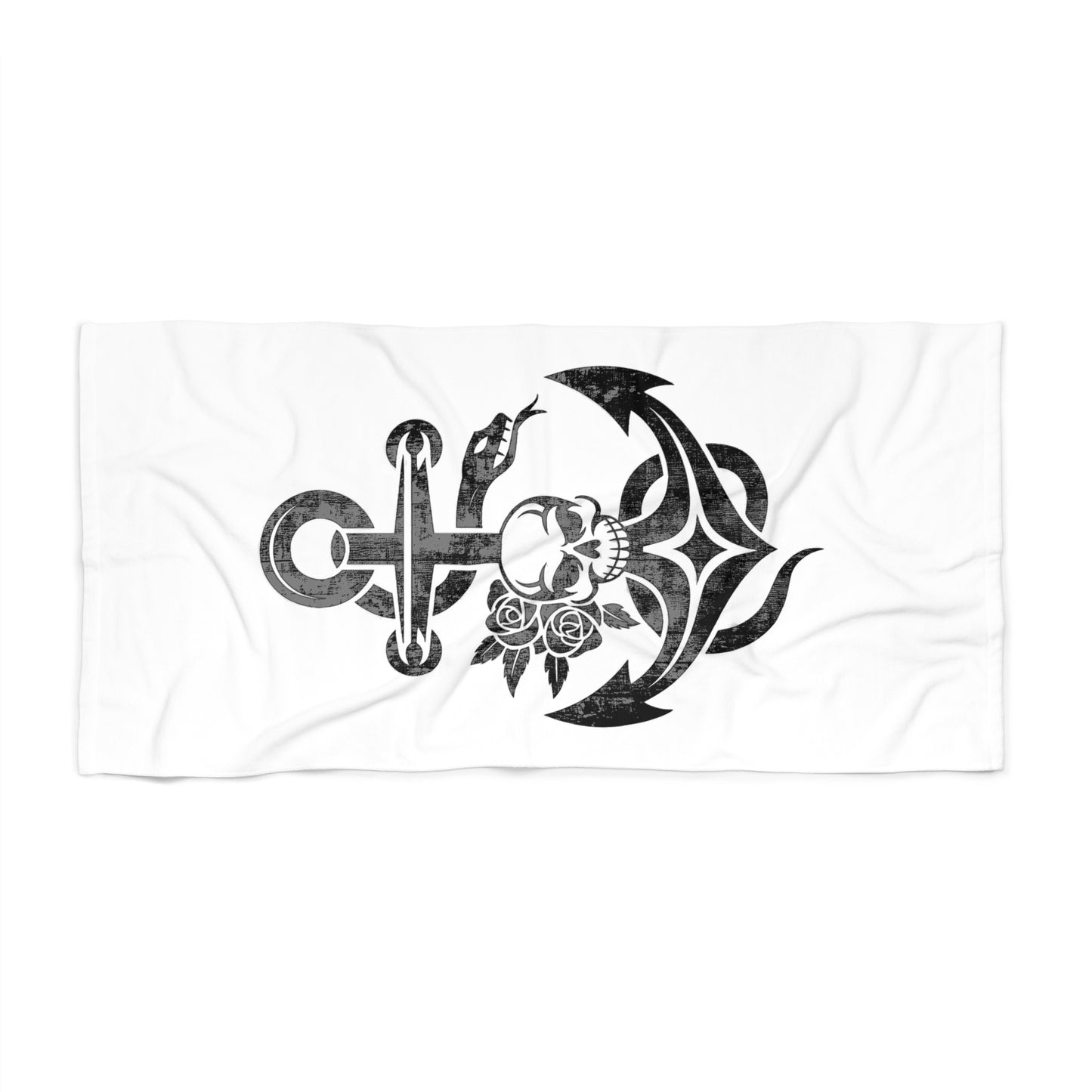 Stylish Skull & Anchor Beach Towel - Perfect for Summer Adventures