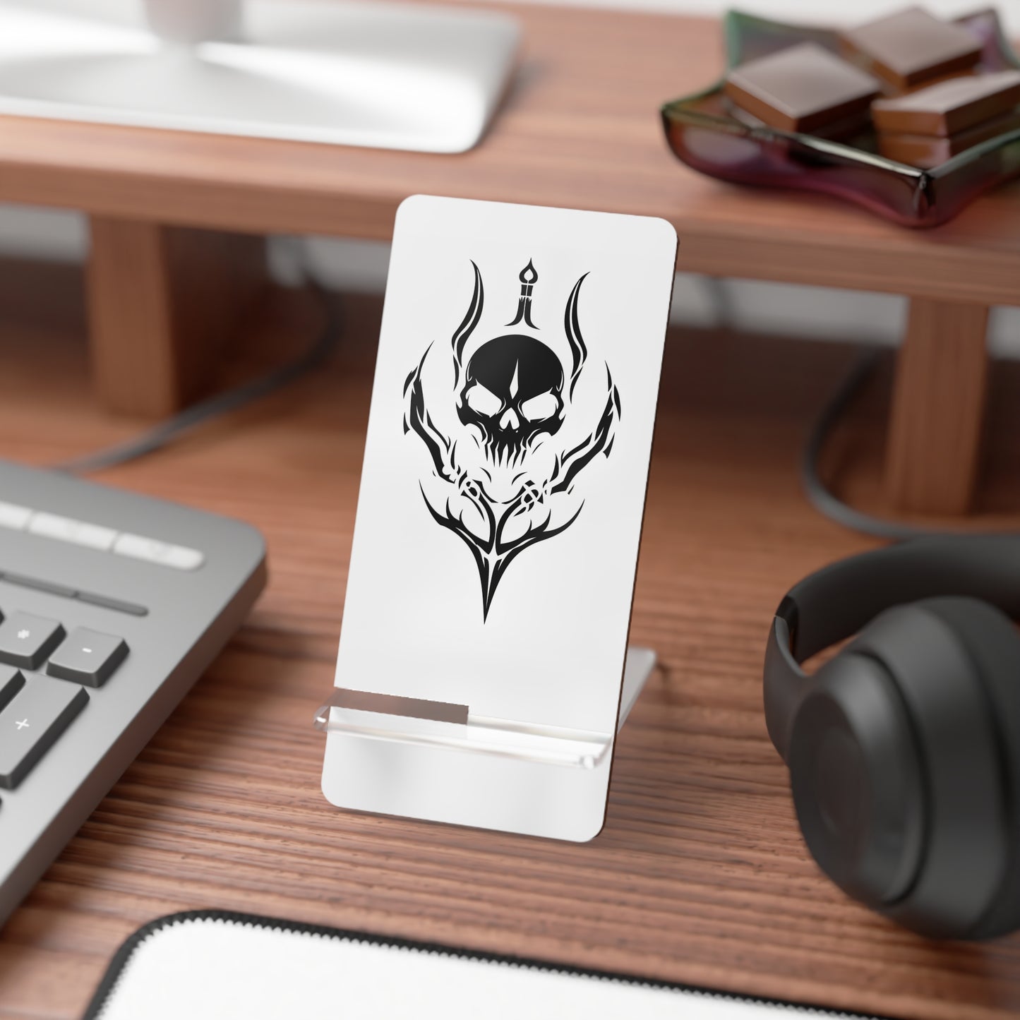Skull Design Smartphone Stand - Stylish Mobile Display Holder