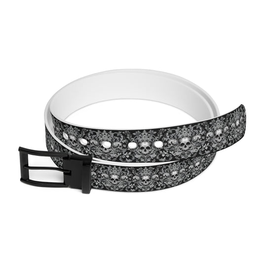 Edgy Skull Print Belt for Rocker Vibes | Perfect for Festivals & Everyday Wear